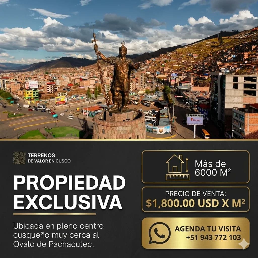 Terreno comercial en centro de Cusco