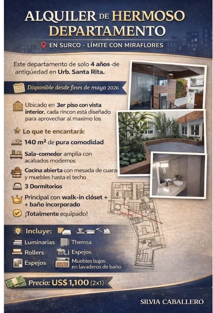 ALQUILER DE HERMOSO DEPARTAMENTO – foto 1