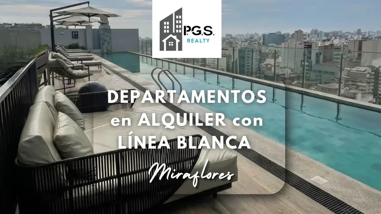 DEPARTAMENTO de 2 DORMITORIOS con LÍNEA BLANCA en MIRAFLORES