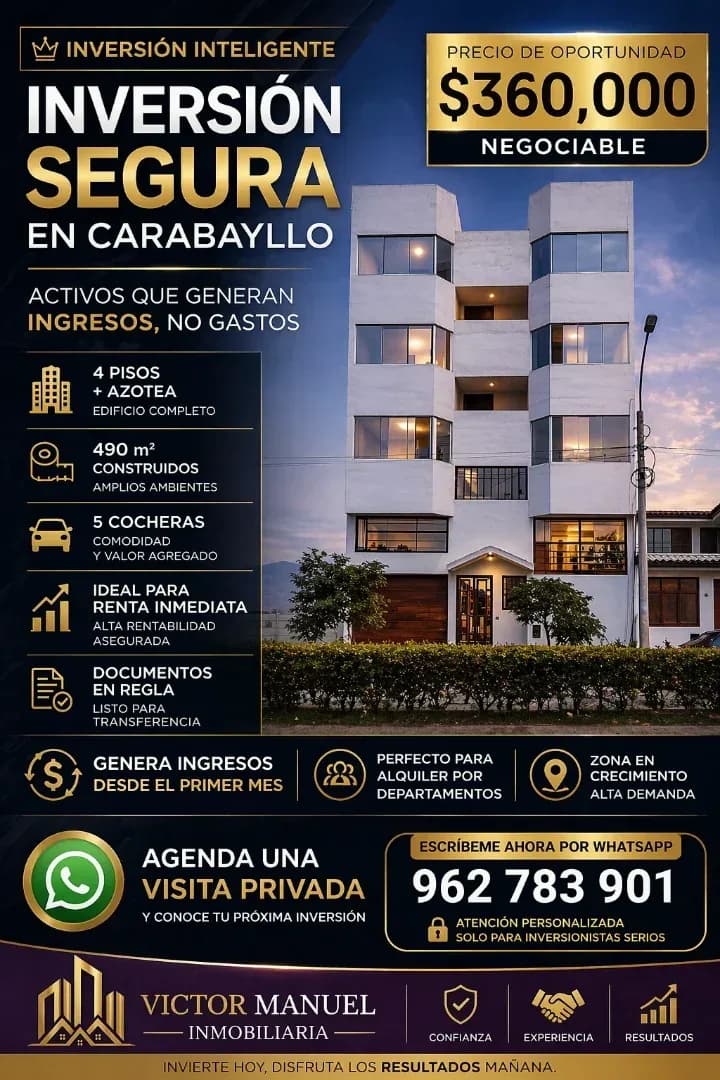 Se vende EDIFICIO en Valle Hermoso de Carabayllo