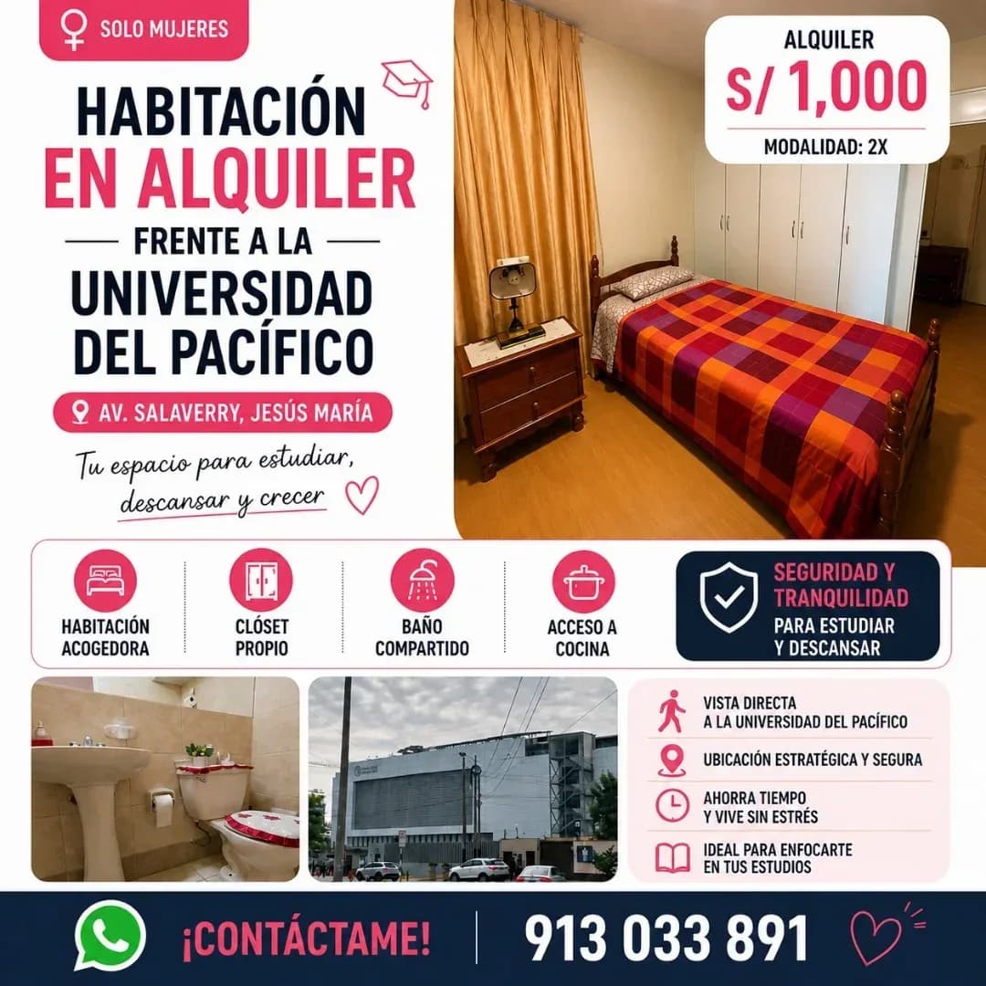 Estudias en la Universidad del Pacífico o buscas vivir cerca? – foto 1