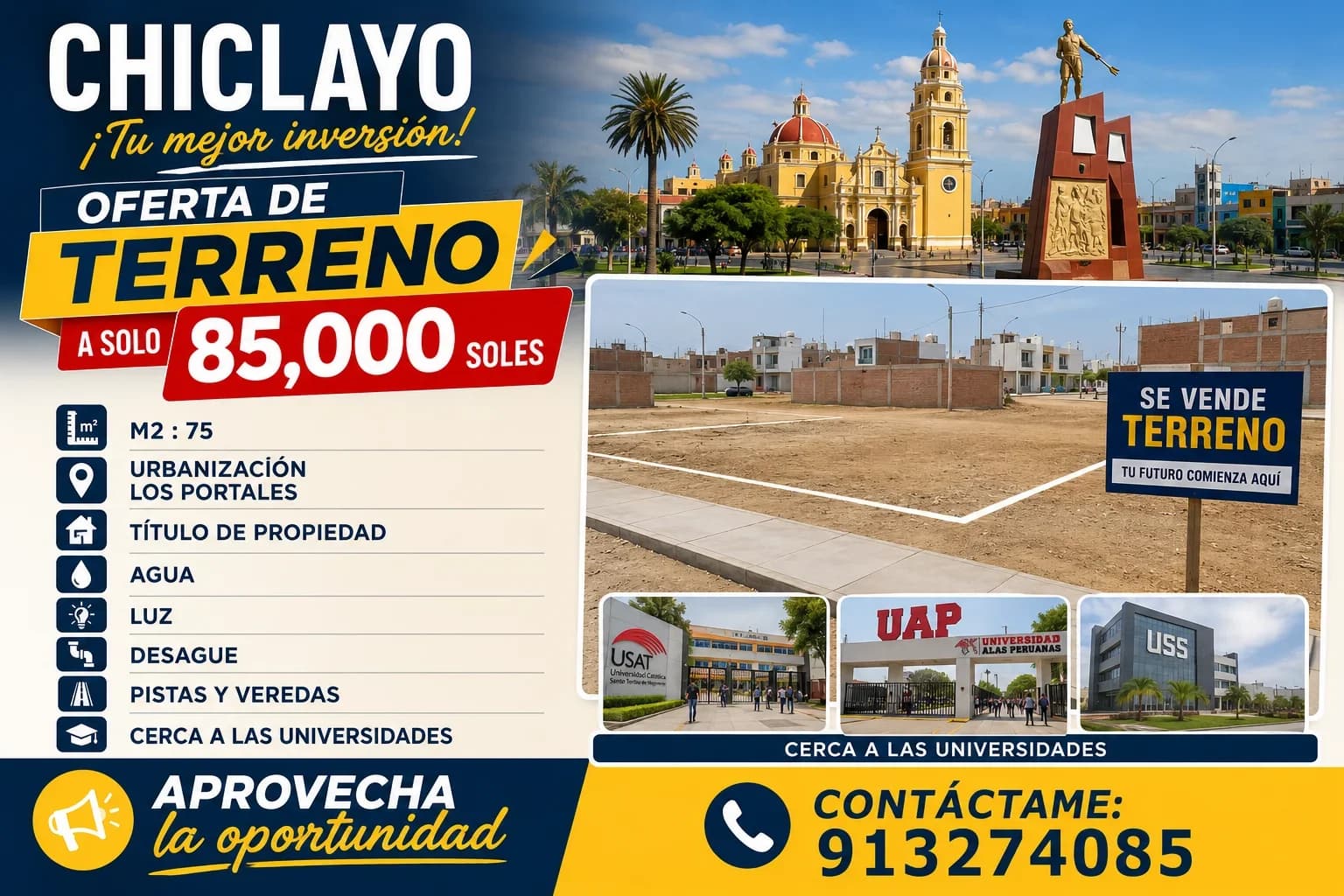 TERRENO EN CHICLAYO - BUENA UBICACIÓN